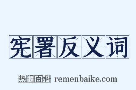 宪署反义词是什么意思的图片